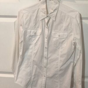 Chico’s Snap front cotton long sleeve shirt